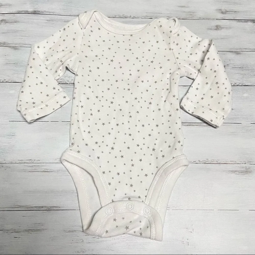 🍭6/$30 Amy Coe Star Pima Cotton Long Sleeve Onesie - 3 m